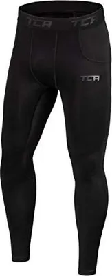 Produktbild von TCA Jungen Leggings, Kompressionshose, Sporthose, Lang - Schwarz, 8-10 Jahre
