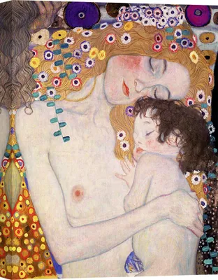 Zdjęcie produktu dla Wydruk na płótnie - Gustav Klimt, Trzy epoki kobiety (detal) - 120 x 90 cm