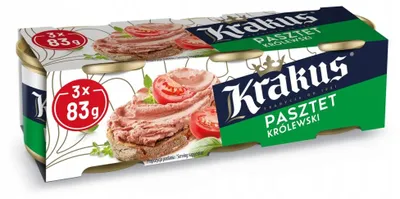 Zdjęcie produktu dla Pasztet wieprzowy Krakus 249 g (3x83g)