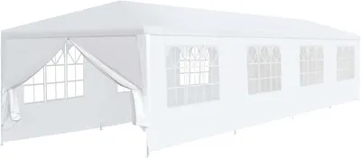 Produktbild von Gartenzelt 3x12 m Weiß Gartenpavillon Hardtop Pavillon 3x12 Wasserdicht Stabil