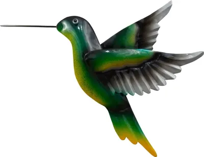 Produktbild von Wanddeko Vogel Kolibri Ziervogel Metall Deko Hänger Figur Skulptur Eule Wandbild