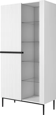 Produktbild von Schrank Fenster Metall 2-türig aufklappbar mit Riffelung 200x100x45 cm