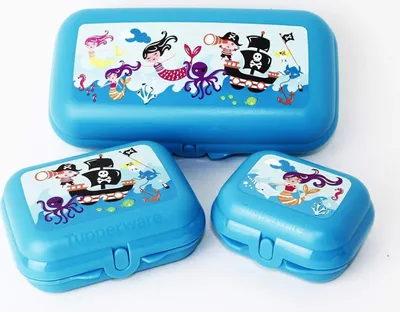 Obrázok produktu pre Tupperware Twin Set Maxi Pirate + veľkosť 2 Pirate + veľkosť 1 Pirate Blue