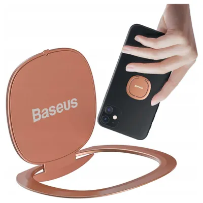 Obrázek produktu pro Baseus ultracienki samoprzylepny uchwyt ring podstawka do telefonu różowy (SUYB-0R)