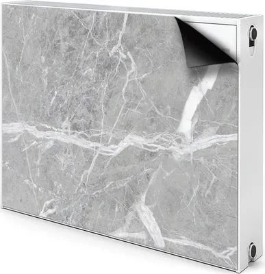 Produktbild von Magnet Heizkörperabdeckung Heizkörperverkleidung Verkleidung Abdeckung 90x60 cm  - Grau, Marmor