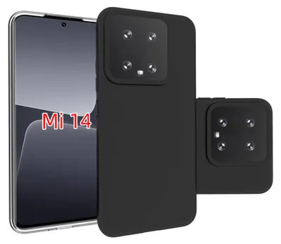 Produktbild von MobyDefend Hülle für Xiaomi 14 - Dünne matte schwarze TPU Schutzhülle