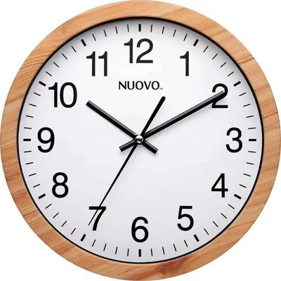 Image de Horloge ronde en bois, 26 cm, style noir, pour le salon