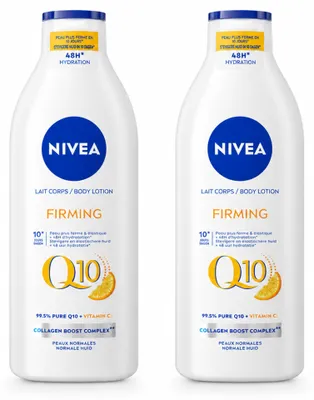 Obrázek produktu pro 2 x Nivea Q10 tělové mléko s vitamínem C, zpevňující účinek, 48 hodin hydratace, 400 ml - výhodná balení - 2 kusy