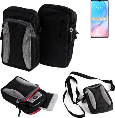 Produktbild von K-S-Trade Holster Schutz Hülle kompatibel mit Cubot J9 Handy Hülle Gürteltasche Umhängetasche mit Zusatzfach schwarz