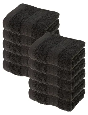 Produktbild von Julie Julsen BIO Gästetuch-Set 10 Stk. 30x50 Schwarz