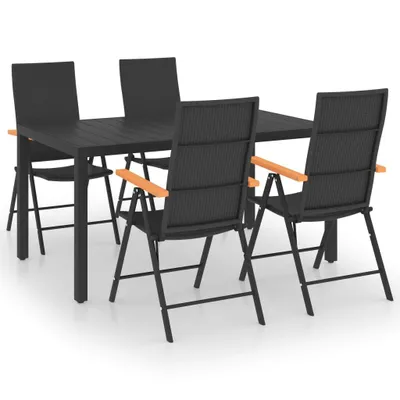 Produktbild von 5-tlg. Garten-Essgruppe Schwarz und Braun