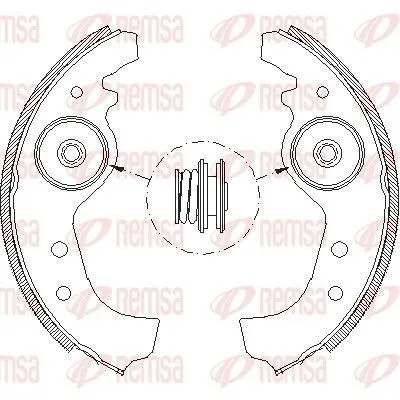 Produktbild von REMSA Bremsbackensatz Trommelbremse Hinten für FIAT Seicento / 600 Schrägheck (187) 4015.01