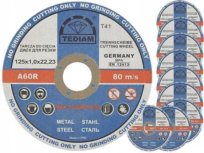 Produktbild von TEDIAM Trennscheiben Metall 125x1.0 mm (10 Stück)