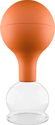 Produktbild von Pulox Schröpfglas aus Echtglas inkl. Saugball - 4,0 cm in Braun