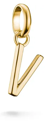 Image de Thomas Sabo Charm pendentif lettre V Connect doré