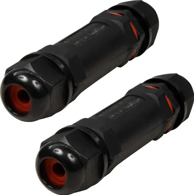 Produktbild von 2x Kabel-Verbinder Wasserdicht 107mm 3-Polig Kabelmuffe Muffe 250V Dosenmuffe