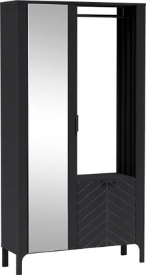 Produktbild von BETTSO Stylische Garderobe LUMI Schwarz für das Schlafzimmer