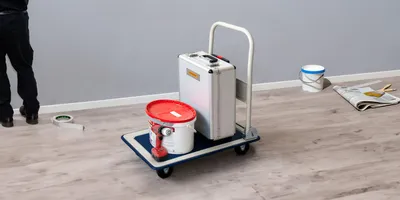 Image de DEUBA® Chariot à roulettes pliable max.150kg surface antidérapante chariot de transport diable chariot pliable déménagement chariot plateforme