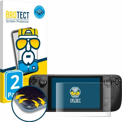 Produktbild von 2x BROTECT Fullscreen Schutzfolie für Valve Steam Deck / OLED Displayschutz Folie Fullcover Klar Transparent