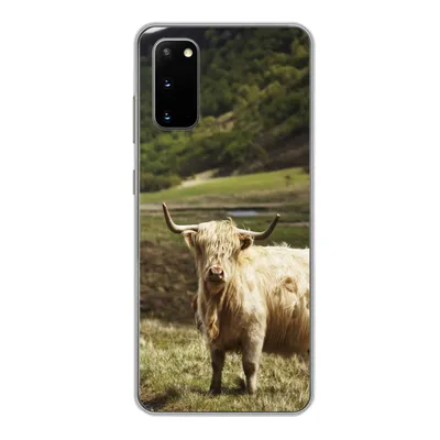 Produktbild von MuchoWow® Handyhülle Schutzhülle Hülle für Samsung Galaxy S20 Schottische Highlander - Pfad - Wald Silikon Softcase Handy Hülle - Bild