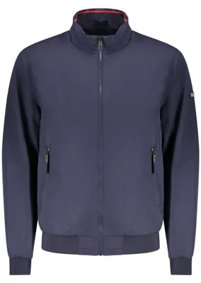 Produktbild von Blaue Herrenjacke mit Reißverschluss und Taschen für stilvolle Wintertage