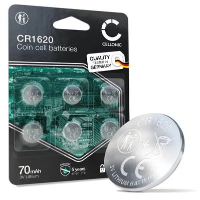 Immagine prodotto di CELLONIC CR1620 Batteria / pila a bottone Sistemi di allarme- 6x