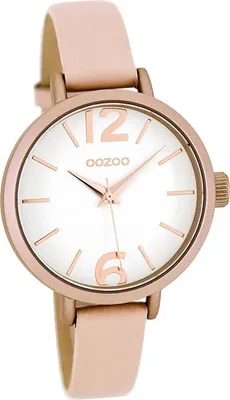 Produktbild von Oozoo Leder Damen Uhr C8407 Analog Quarzuhr Armband rosa Timepieces D2UOC8407