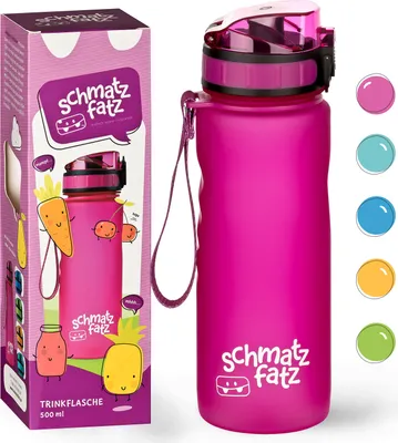 Produktbild von Klarstein Trinkflasche 0,5L, Sport Trinkflasche zum Wandern, Schule & Fitnessstudio, Geschmacksneutrale Wasserflasche Auslaufsicher, Trinkflasche mit Fruchteinsatz, Trinkflasche BPA-Frei, Violett
