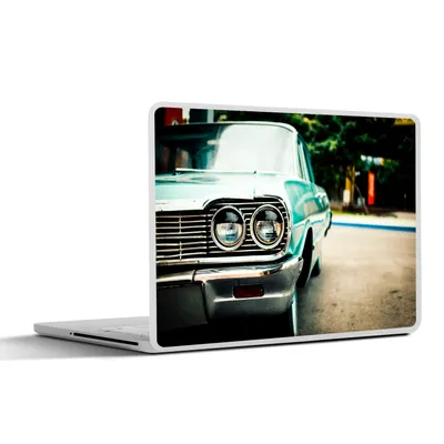 Produktbild von MuchoWow® Laptop Aufkleber Sticker Cover Autos - Retro - Indien 30x22 cm - Laptop-Sticker