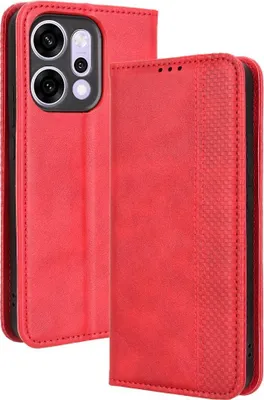 Produktbild von OPPO Reno14 Hülle - Coverup Vintage Style Klapphülle - Rot