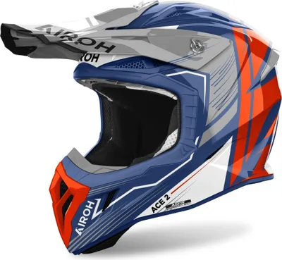 Produktbild von Crosshelm Schutzhelm Quad AIROH Aviator Ace 2 Engine Grau Blau Orange Größe XL