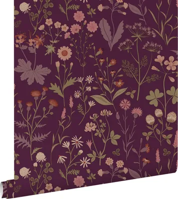 Obrázok produktu pre ESTAhome tapeta poľné kvety baklažánová fialová 50 x 900 cm