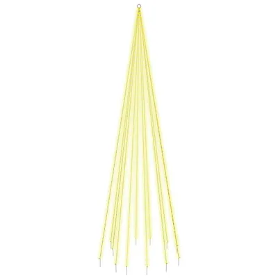 Image de vidaXL Sapin de Noël à LED pour mât de drapeau Blanc chaud 732 LED 500 cm