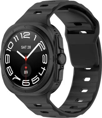 Produktbild von Strap-it Outdoor Silikon-Smartwatch-Armband - passend für die Samsung Galaxy Watch Ultra / Ultra 2025 47mm (schwarz)