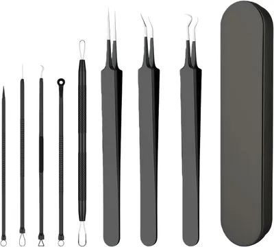 Produktbild von Mitesserentferner 9-teilig, Edelstahl, für Gesicht