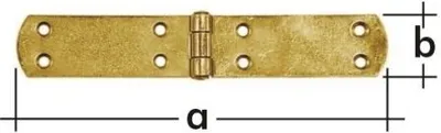 Immagine prodotto di Cerniera per cassa con perno rivettato zincata gialla 300x38x2,5 mm