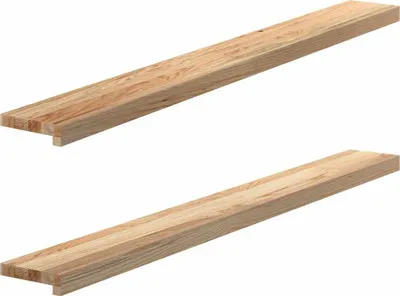 Productafbeelding van Vensterbanken 2 st onbehandeld 140x15x2 cm massief eikenhout