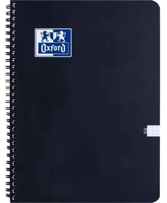 Zdjęcie produktu dla Kołozeszyt A5/80k kratka czarny Oxf Fol A 5