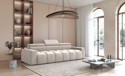 Produktbild von Bigsofa Couchgarnitur DARCY Megasofa in Stoff Salvador Beige