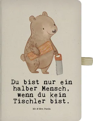 Produktbild von Mr. & Mrs. Panda Journal Tischler Herz - Transparent - Geschenk, Skizzenbuch, Reisetagebuch, notizbuch, Tagebuch, A5