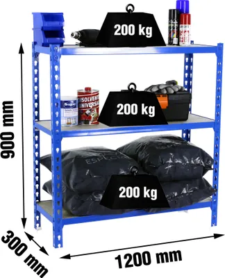 Zdjęcie produktu dla MADERCLICK MEGAPLUS 3/300 900 NIEBIESKI/MADEIRA metaliczny Prateleira
