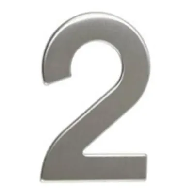 Immagine prodotto di Numero autoadesivo "2", 50 mm, acciaio inox, 50 x 1,5 mm