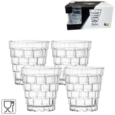 Produktbild von 12 Whiskygläser Tumbler 280 ml – Wassergläser, Longdrinkgläser & Cocktailgläser aus Glas, spülmaschinengeeignet
