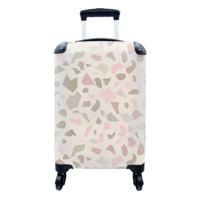 Produktbild von MuchoWow® Koffer Handgepäck Trolley Rollkoffer Kleine Reisekoffer mit 4 Rollen - Marmor - Pastell - Muster - Cabin Size < 55x40x23 cm & 55x40x20 cm - Fotokoffer - Kabinenkoffer - Boardgepäck - Reise-Box - Reisekoffer - Reisegepäck - Koffer mit Bild - Trolley für Kinder