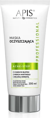 Produktbild von Apis - Acne-Stop - Reinigungs-Gesichtsmaske mit schwarzem Totemmeer-Schlamm und grünem Tee 200 ml
