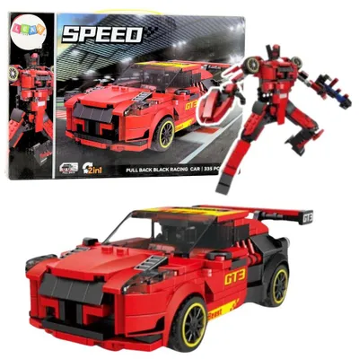 Obrázok produktu pre Konštruktívne robotické auto 2In1 Gt3 Red 335 El.