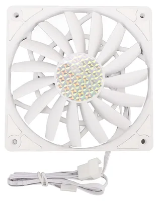 Image de Ventilateur de boîtier 120 mm, 4 broches, PWM, MFDB, roulement à pression dynamique, 500 tr/min à 1 800 tr/min, pour boîtier d'ordinateur, blanc
