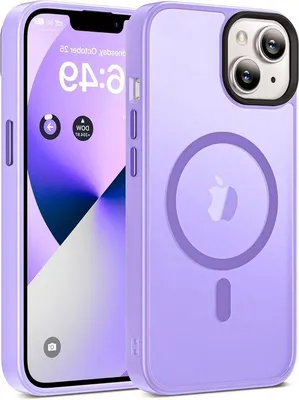 Imagen del producto de Funda transparente magnética para iPhone, resistente a arañazos, con protección para la pantalla, compatible con MagSafe, para iPhone 13/iPhone 14.
