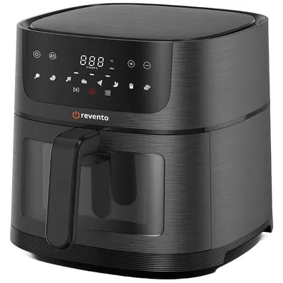 Obrázek produktu pro REVENTO® LUMA Fritéza bez tuku | Fritéza na vzduchu | 8 programů | Dotykový displej | Kapacita 6 l | Výkon 1500 W | Černá | AirFryer