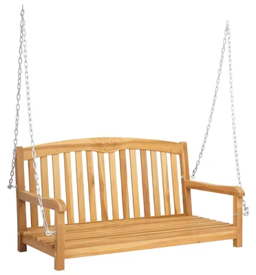 Obrázok produktu pre vidaXL Hojdacia lavica, prírodná, 114 x 61 x 61,5 cm, masívne teakové drevo